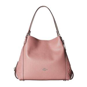 Coach Edie 31 Dusty Rose Shoulder Bag Tea Rose Leather Floral Handbag Purse NEW